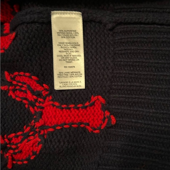 Vineyard Vines New England Wool Blend Sweater Size Small Navy NWT - Picture 4 of 8